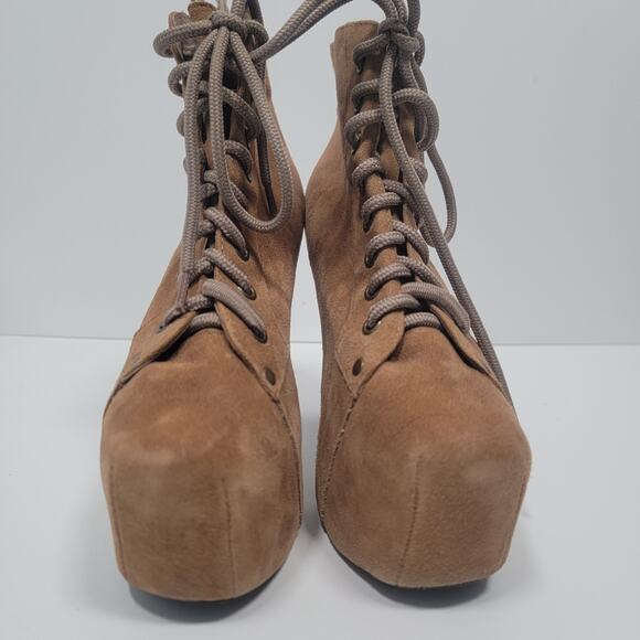 Jeffrey Campbell Havana Last 6.5M Lita Platform Heels Ankle Suede Boots - Picture 2 of 15